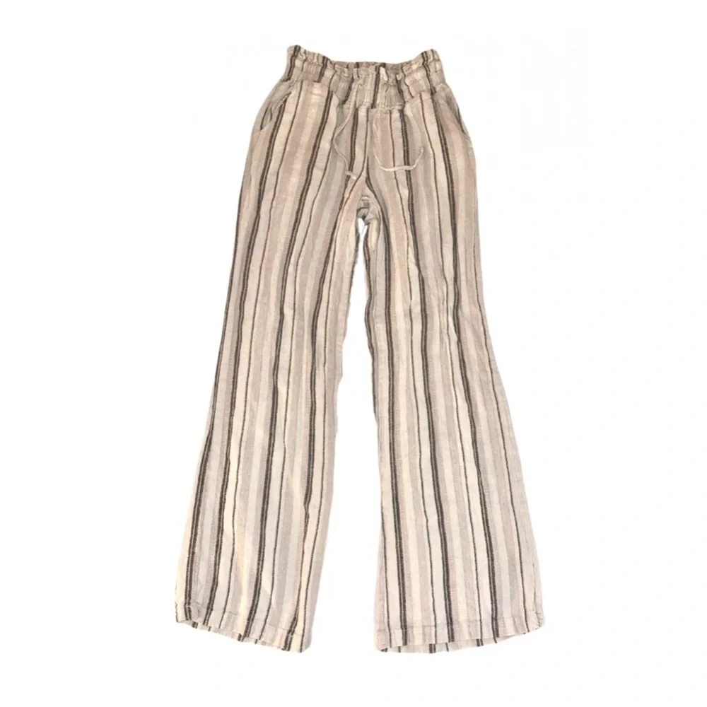 Rewash Drawstring Linen Pants - Picture 1 of 2